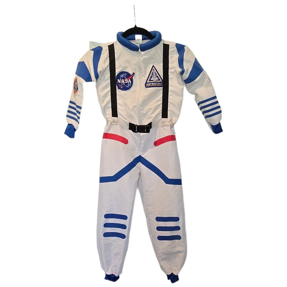 Spooktacular Creations‎ NASA Astronaut Flight Suit Costume Boys White Blue Small